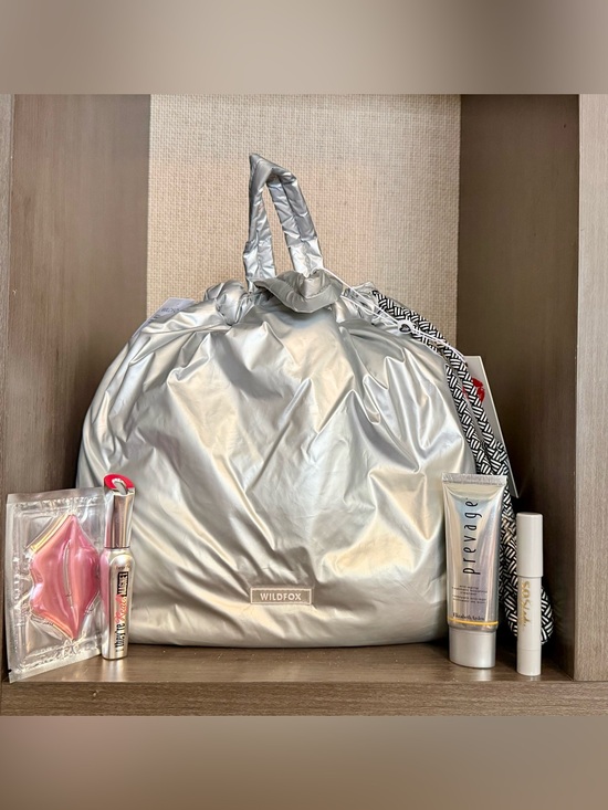 Handbags - $218.00- Wildfox Silver Metallic Puffer Backpack Prevage Bundle